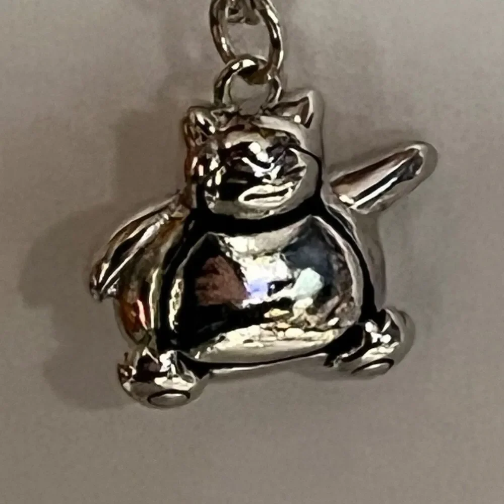 Snorlax Pokemon Charm Pendant Necklace Anime Chain Jewelry Pokie